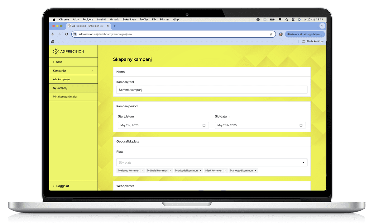 Ad Precision analytics dashboard