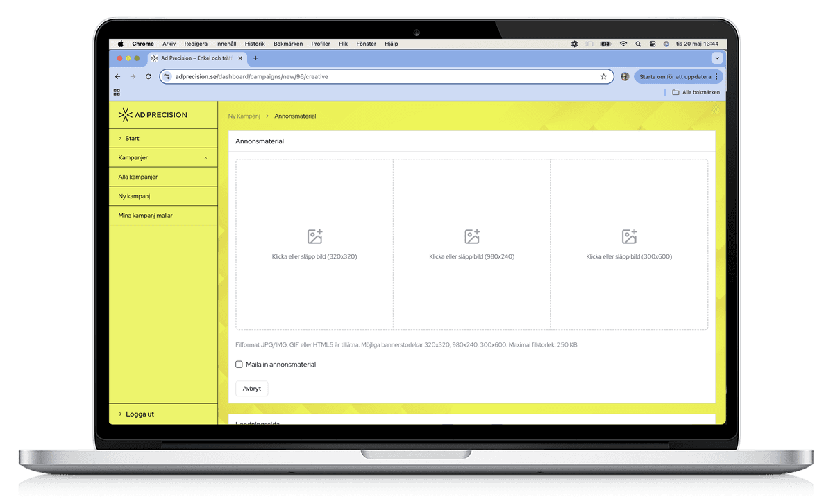 Ad Precision campaign dashboard